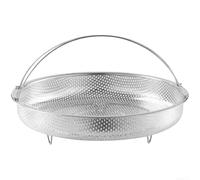 Cuiseur vapeur pour légumes en acier inoxydable 201 - Passoire à vapeur pliable avec poignée pour riz et raviolis 23 x 23 cm
