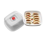 Cuiseur Vapeur Pour Micro-ondes - 20,8 X 20,8 X 8,5 Cm, Panier De Cuisson Chauffant À La Vapeur Pour Cuisine De Qualité Alimentaire | Cuiseur V́apeur Chauffant À Micro-ondes Avec Couvercle Ṕour Légume