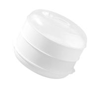 Cuiseur vapeur pour micro-ondes à 3 niveaux, cuiseur vapeur pour four à micro-ondes Blanc