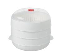 Cuiseur vapeur pour micro-ondes, casserole, couvercle, plateaux, | Cuiseur vapeur pour poisson, cuisson, chauffage, nourriture, pancette, pâtes, viande, maïs, raviolis, légumes