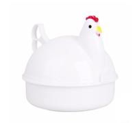 Cuiseur vapeur pour micro-ondes conçu comme du poulet, peut contenir 4 œufs, convient pour cuire des œufs, des petits pains, des boulettes, dispose d'un plateau d'eau pour éviter le désordre au