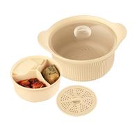 Cuiseur vapeur pour micro-ondes - Convient à un usage alimentaire - Avec cuiseur à compartiments - Vapeur à brocoli avec poignée et couvercle - Accessoire de cuisine pour bébé - Pâtes, pâtes, soupe