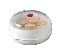 Cuiseur vapeur pour micro-ondes - Cuiseur vapeur rond avec couvercle transparent pour la cuisson des légumes, des boulettes, du poulet, du poisson et plus encore | Pot vapeur multifonction