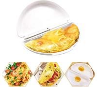 Cuiseur vapeur pour omelette œufs au micro-ondes avec deux compartiments à charnière sans BPA Gadgets de cuisine multifonction (lot de 1) (omelette)