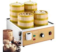 Cuiseur vapeur professionnel 2/4/6 trous, machine électrique pour petits pains, avec alarme de surchauffe, température précise de 30 à 110 °C, résistance chauffante en acier inoxydable 4holes-110V