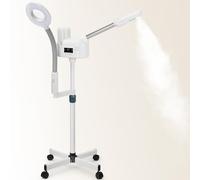 Cuiseur vapeur professionnel pour le visage avec lampe grossissante 5x, 2 en 1 pour le visage, chauffage PTC, esthéticienne, brume d'ozone pour salon, spa, soins de la peau