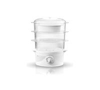 Cuiseur vapeur Puissance de 800 W. - 9L - Trois réservoirs de vapeur Steam Turbo transparents - Adler AD 633 Blanc G