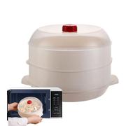 Cuiseur vapeur - Résistance à la température 20-100 ℃ | Cuiseur vapeur double couche pour légumes | Fournitures de cuisine pour four à micro-ondes, riz, légumes, poissons, flocons d'avoine,