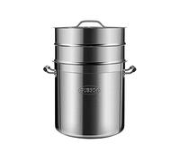 Cuiseur Vapeur/Seau à Soupe/marmite à Saumure épaissie en Acier Inoxydable 304 de qualité Alimentaire Commerciale/Pot à Soupe Monobloc pour Petit-déjeuner, Pot à Bouillie, B-28 cm