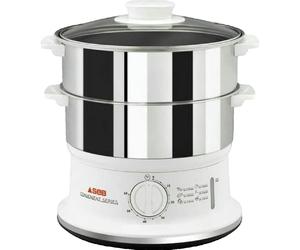 Cuiseur Vapeur SEB VC1451 - Pratique 980W 6L Inox Compactable Minuterie 60 Min Arrêt Automatique Design Moderne