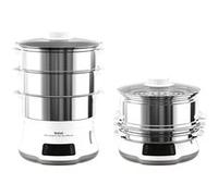 Tefal Convenient Series Deluxe VC502D cuiseur vapeur 3 Nombre de paniers Comptoir 900 W Acier inoxydable, Blanc