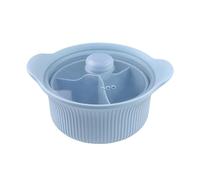 Cuiseur vapeur végétarien - Panier de cuisson pliable en silicone avec poignée, marmite à brocoli avec couvercle, circulation rapide de la chaleur, outil de cuisine sûr pour des repas sains, légumes