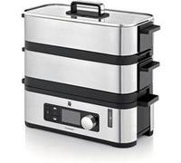 WMF KITCHENminis 0415090011 cuiseur vapeur 2 Nombre de paniers Comptoir 900 W Noir, Acier inoxydable