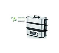 WMF KITCHENminis 0415090011 cuiseur vapeur 2 Nombre de paniers Comptoir 900 W Noir, Acier inoxydable