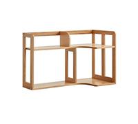 CUISGOR Bibliothèque créative à double étagère de rangement de bureau pour bureau, chambre à coucher, bibliothèque de bureau