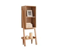 CUISGOR Bibliothèque du sol au plafond - Étagère latérale - Petit casier de rangement - Convient pour le salon, l'étude, le bureau