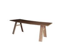 CUISGOR Ergo Desk Petit bureau créatif en bois massif de forme spéciale, petit espace de bureau pour président, établi pour la maison et l'entreprise Deask (220 x 80 x 73 cm)