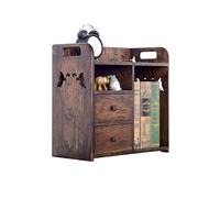 CUISGOR Petite bibliothèque créative rétro pour bureau, étagère de rangement avec tiroirs, adaptée pour le salon, le bureau, la bibliothèque