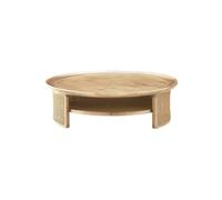 CUISGOR Table basse en rotin en bois massif de style japonais Table basse ronde de salon basse simple pour la maison Mesa para Centro De Sala(B)