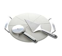 Cuisinart spz01e set pizza avec ustensiles, acier brillant / cordiérite G