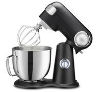 Cuisinart Batteur sur pied, 12 vitesses, bol en acier inoxydable de 5,5 litres, fouet de chef, palette de mélange, crochet pétrisseur, protection anti-éclaboussures avec bec verseur, onyx, SM-50BK,