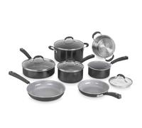 Cuisinart® Ceramica XT 11 pcs: casseroles, poêles, faitout, panier vapeur | Revêtement céramique titane | Sans PTFE/PFOA/PFAS | Poignées Cool Grip® | Chauffe rapide, couvercles verre