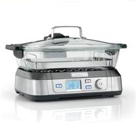 Cuisinart Cookfresh Cuiseur à vapeur professionnel en verre - 1L d'eau, sans BPA, plateau à vapeur en acier inoxydable - 30 sec de chauffage - Affichage numérique