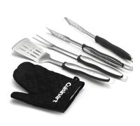 Ensemble de 3 outils pour grillades + gant - noir CGS134BLEU