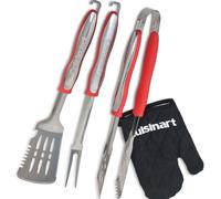 Cuisinart - Ensemble de 3 outils pour grillades + gant - rouge CGS134EU