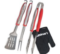Ensemble de 3 outils pour grillades + gant - rouge CGS134EU