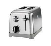 Cuisinart Grille-pain 2 tranches - Fentes larges, idéal pour le pain épais et les bagels - 6 niveaux de brunissage et décongélation - Fentes larges, Remontée maximale - Acier inoxydable