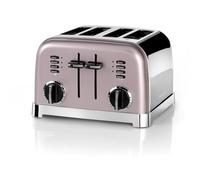 Cuisinart Grille-pain 4 tranches - Fentes larges, idéal pour le pain épais et les bagels - 6 niveaux de brunissage et décongélation - Fentes larges, Remontée maximale - Rose vintage