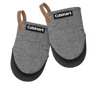 Cuisinart Heritage - Mini gants de cuisine - 14 x 17,8 cm - Gants de cuisine résistants à la chaleur pour four avec paume en néoprène antidérapant, rembourrage en coton et boucle en cuir synthétique -