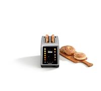Cuisinart SimpliTouch XL Tostadora 2 rebanadas | Ranuras extra grandes | Pantalla táctil a color | High-Lift QuickView™ | Programas pan, bagel, muffin | Funciones descongelar, boost +15s | Acero inox