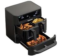 Cuisinart Tri Zone Friteuse à Air et Four 13,6 L | Sans PFAS | 3 zones: 2x4,3 L+5 L | 9 fonctions: airfry, rôtir, griller, four, réchauffer, déshydrater, pizza, pain, manuel | Noir Fenêtre