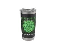 Cuisine à base de plantes aime cuisiner manger des légumes Chef végétalien Gobelet isotherme en acier inoxydable double paroi