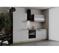 Cuisine Aménagement Résineux Blanc Merle 280 Cm Grand Réfrigérateur Respekta