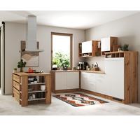 Cuisine Angle Cuisine De L’Île Cuisine Intégrée Chêne Blanc Aide 310 CM