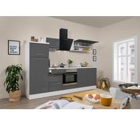 Cuisine Bloc Cuisine 270 cm Respekta Premium Blanc Gris, Hauteur 200 cm