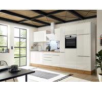 Cuisine Bloc Cuisine Marleen Premium 370 cm Blanc Artisan Eiche Respekta