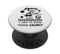 Cuisine Café Chien Sarcastique Dessins animés Humour Dictons Chien PopSockets PopGrip Adhésif