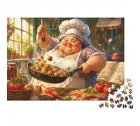 Cuisine Chef Nourriture Puzzle, 1000 Pièces Jeu D'intérieur Adulte | 52x38cm Carton, Exercice Mental, Ajustement Précis, Amateurs D'art, Réduction Du Stress