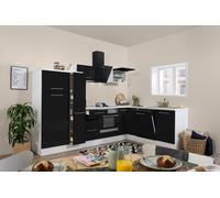Cuisine Coin Angle Blanc Noir Amanda 290 X 200 CM respekta Premium