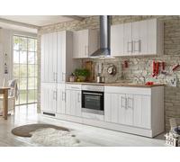 Cuisine Coin Bloc Maison de Campagne Mélèze Blanc Anton 300 CM respekta