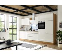 Cuisine Coin Bloc Marleen Premium 340 CM Blanc Artisan Chêne respekta