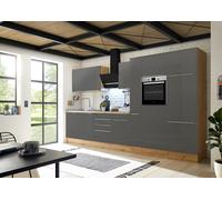Cuisine Coin Bloc Marleen Premium 370 CM Gris Artisan Chêne respekta