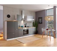 Cuisine Coin Bloc Vides Intégrée 300 CM Blanc Gris respekta