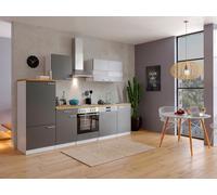 Cuisine Coin Blocs Vides Intégrée Blanc Gris Malia 280 CM respekta