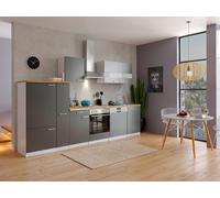 Cuisine Coin Blocs Vides Intégrée Blanc Gris Malia 310 CM respekta