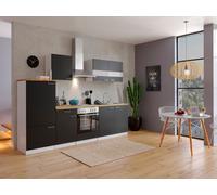 Cuisine Coin Blocs Vides Intégrée Blanc Noir Malia 280 CM respekta
